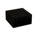 Velvet Wooden Jewellery Box, 20 x 20 x 10.5 cm - Black