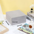 Velvet Wooden Jewellery Box, 20 x 20 x 10.5 cm - Grey - view 4