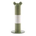 Vertical Cat Scratching Post Modular Tower with Replaceable Sleeve - Green and White