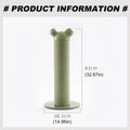 Vertical Cat Scratching Post Modular Tower with Replaceable Sleeve - Green and White - view 4
