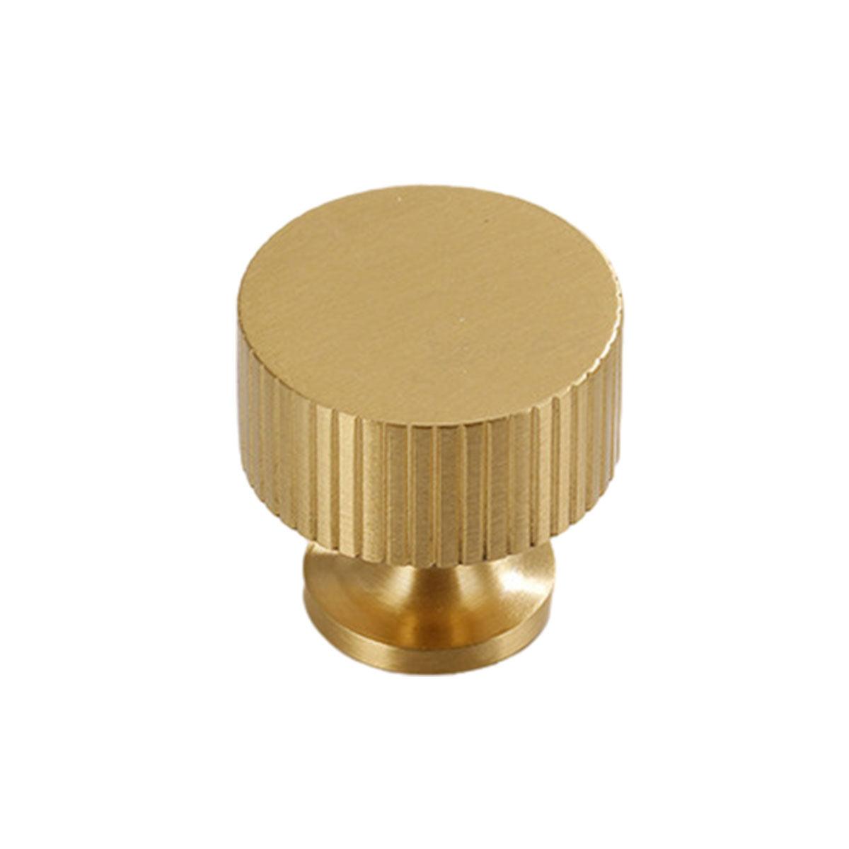 Vertical Grain Cabinet Handle, Single Hole - Gold
