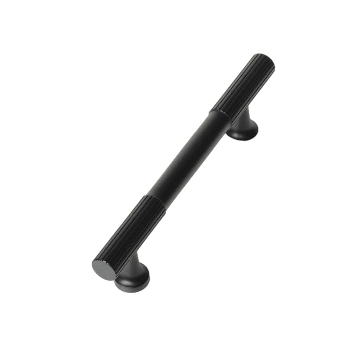Vertical Grain Cabinet Pull Handle, 96 mm Hole Spacing - Black