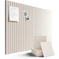 Vertical Grain Felt Board Backdrop for Home Office and Photo Studio, Beige, Pack of 12 - view 2
