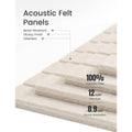 Vertical Grain Felt Board Backdrop for Home Office and Photo Studio, Beige, Pack of 12 - view 4