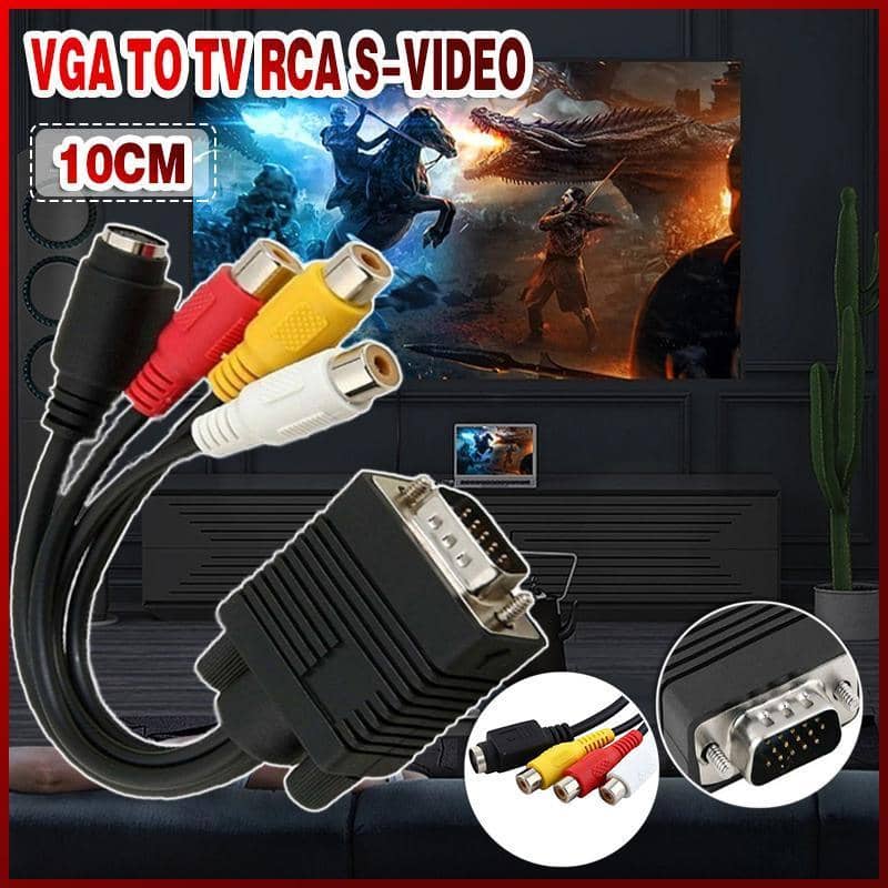 VGA to S-Video and RCA Adapter Cable, 10 cm