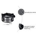 Viking Compass PU Leather Bracelet - Black and Bronze - view 4