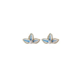 Vintage Blue and White Stud Earrings with Pearl for Women - view 2