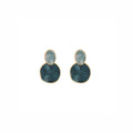Vintage Blue Starry Sky Drop Earrings for Women with Gold-Tone Accents - view 2
