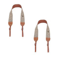 Vintage Camera Shoulder Strap, Cotton and Leather - Brown, Pack of 2