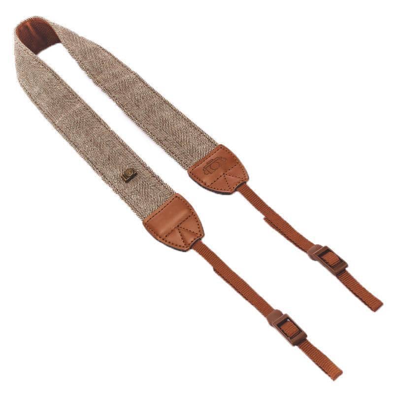 Vintage Camera Shoulder Strap, Cotton and Leather - Brown, Pack of 2 - view 3