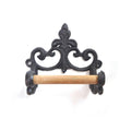 Vintage Iron Toilet Paper Towel Roll Holder, Wall Mount in Black - view 2