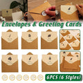 Vintage Leaf Greeting Cards with Kraft Envelopes for All Occasions, Pack of 6