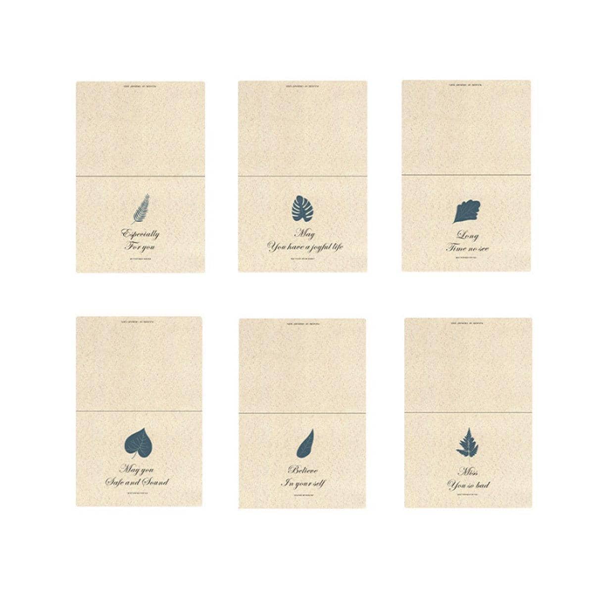 Vintage Leaf Greeting Cards with Kraft Envelopes for All Occasions, Pack of 6 - view 2