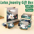 Vintage Lotus Print Jewellery Gift Boxes, Pack of 50 - 7.3 x 7.3 x 3.3 cm - view 2