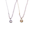 Vintage Moonstone and Pearl Necklace with Bone Chain - Gold - view 3
