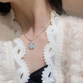 Vintage Moonstone and Pearl Necklace with Bone Chain - Gold - view 5