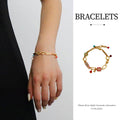 Vintage Multicolour Flower Bracelet for Women, Copper Hand Jewellery
