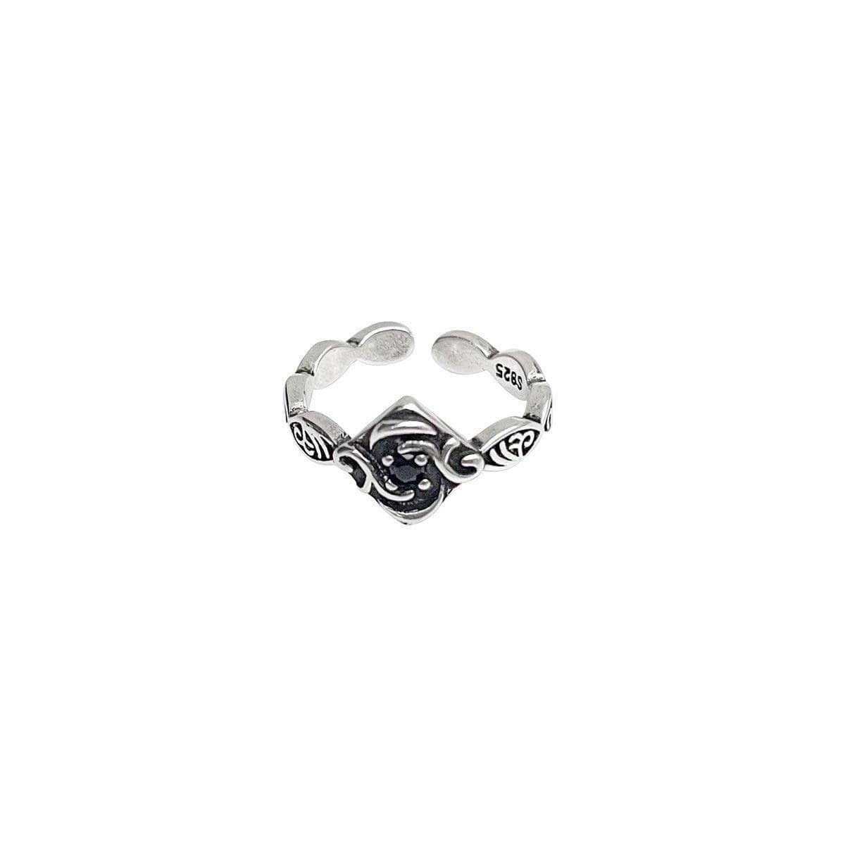 Vintage Open Ring - Rhomboid Diamond Shape