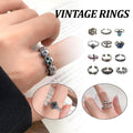 Vintage Open Ring - Textured Wide Band - view 2