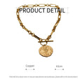 Vintage OT Clasp Chain Necklace for Women - Gold Chain and Pearl - view 5
