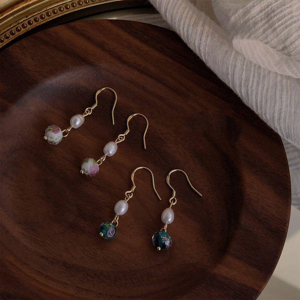 Vintage Palace Style Earrings - Pink - view 5