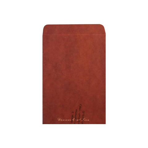 Vintage Paper Envelopes, Self-Adhesive - Rust Brown, Pack of 50