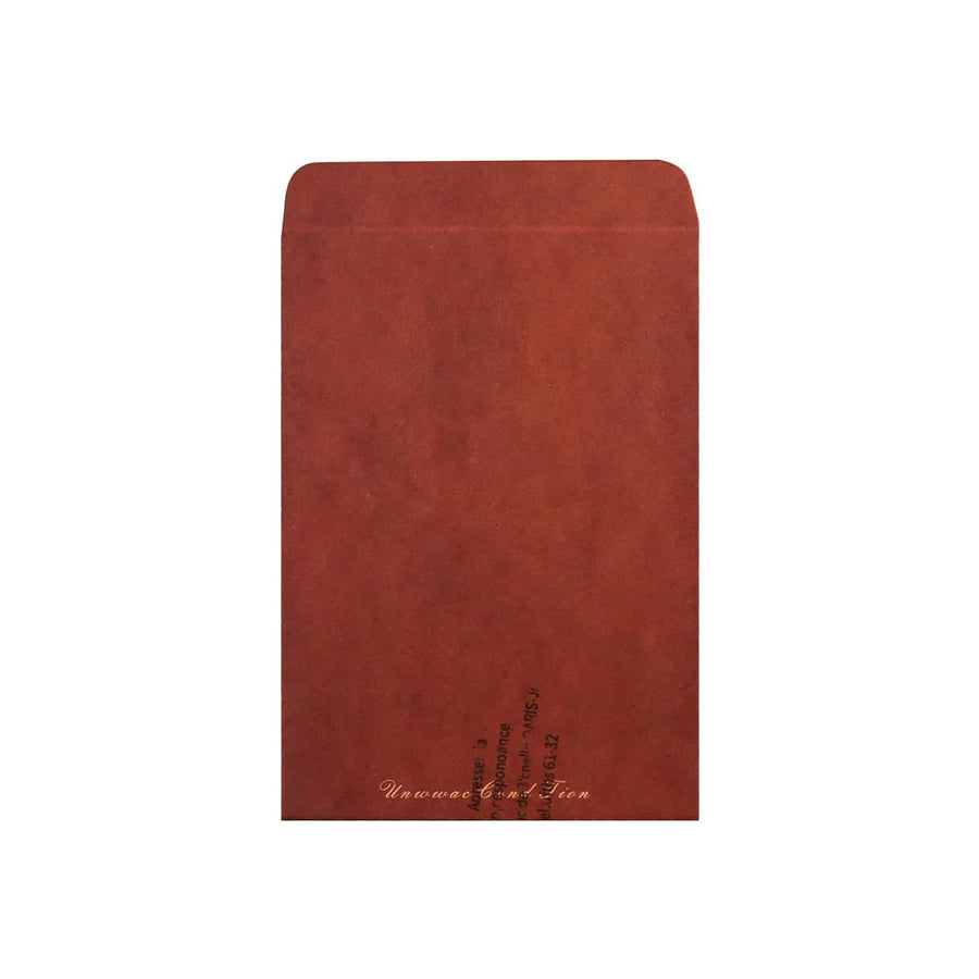 Vintage Paper Envelopes, Self-Adhesive - Rust Brown, Pack of 50