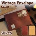 Vintage Paper Envelopes, Self-Adhesive - Rust Brown, Pack of 50 - view 2