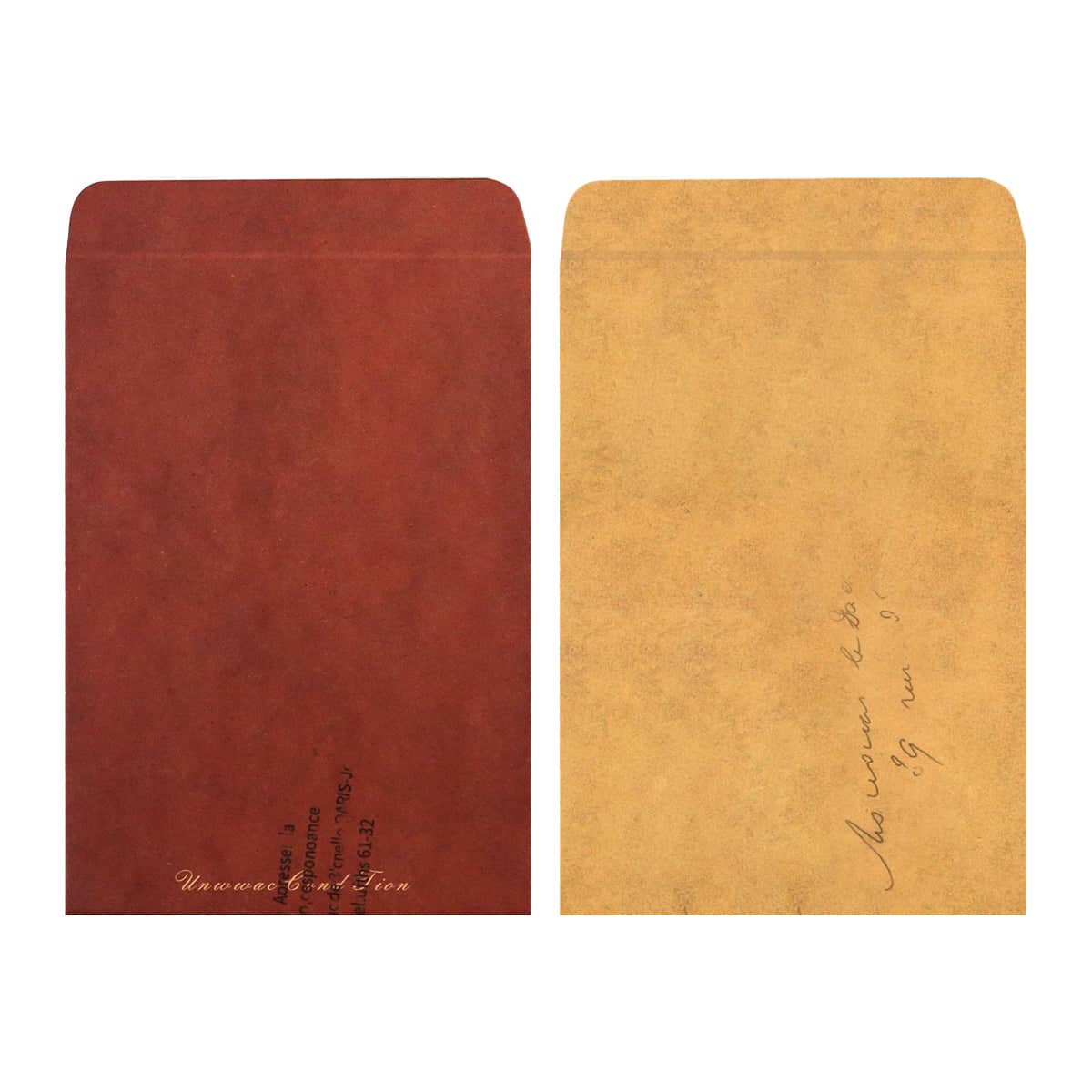 Vintage Paper Envelopes, Self-Adhesive - Rust Brown, Pack of 50 - view 3