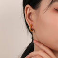 Vintage Pearl and Green Gemstone Earrings - view 5