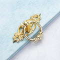 Vintage Ring Drop Cabinet Pull Handles, Zinc Alloy - Gold, Pack of 5 - view 5