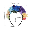 Vintage Rose Flower Headband for Halloween Fancy Dress - Blue and Purple - view 4