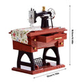Vintage Sewing Machine Style Wind-Up Music Box, Birthday Gift - view 3