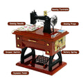 Vintage Sewing Machine Style Wind-Up Music Box, Birthday Gift - view 4