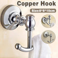Vintage Silver Wall Coat Hook for Entryway, Hat and Clothes Hanger