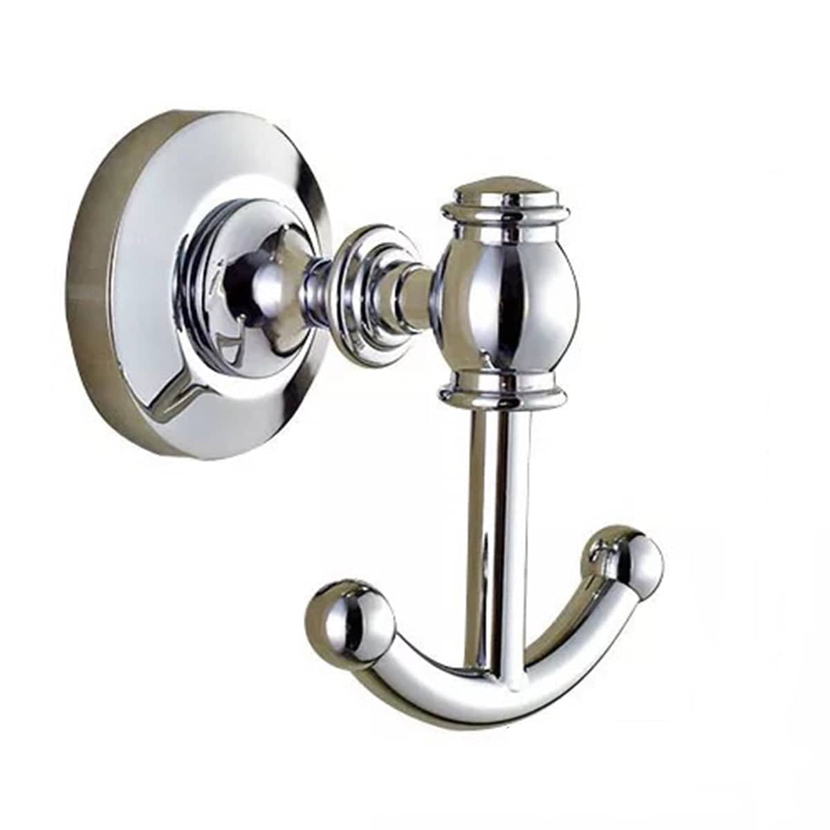 Vintage Silver Wall Coat Hook for Entryway, Hat and Clothes Hanger - view 2