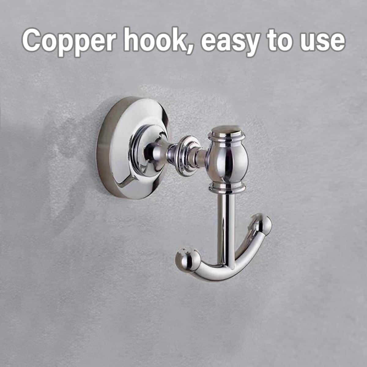 Vintage Silver Wall Coat Hook for Entryway, Hat and Clothes Hanger - view 4