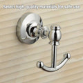 Vintage Silver Wall Coat Hook for Entryway, Hat and Clothes Hanger - view 5