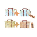 Vintage Travel Map Candy Boxes, Retro Suitcase Design - Blue, Pack of 50 - view 3