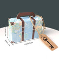 Vintage Travel Map Candy Boxes, Retro Suitcase Design - Yellow, Pack of 50 - view 4