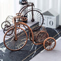 Vintage Tricycle Wine Rack, Metal Tabletop Wine Holder - Antique Bronze - view 4