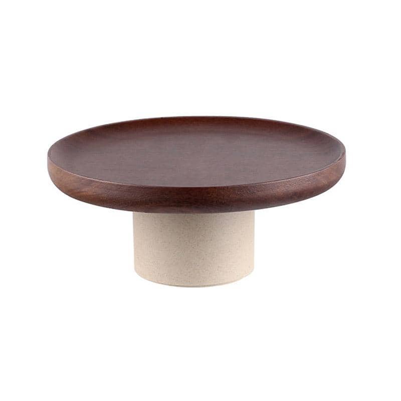 Vintage Wooden Cake Tray - 165mm, 16.5 x 8 cm