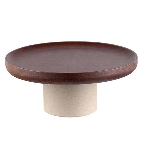 Vintage Wooden Cake Tray - 215mm, 21.5 x 9.5 cm