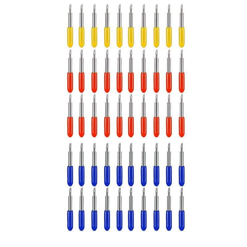 Vinyl Cutter Blades for Roland Plotters - 30, 45 and 60 Degrees, Pack of 50