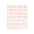 Vinyl Letter and Number Stickers, 10 Sheets - Light Pink