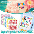 Vinyl Letter and Number Stickers, 10 Sheets - Light Pink - view 2
