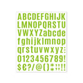 Vinyl Letter and Number Stickers, 10 Sheets - Lime Green