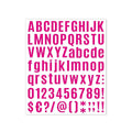 Vinyl Letter and Number Stickers, 10 Sheets - Magenta