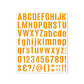 Vinyl Letter and Number Stickers, 10 Sheets - Orange