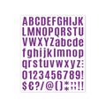 Vinyl Letter and Number Stickers, 10 Sheets - Purple